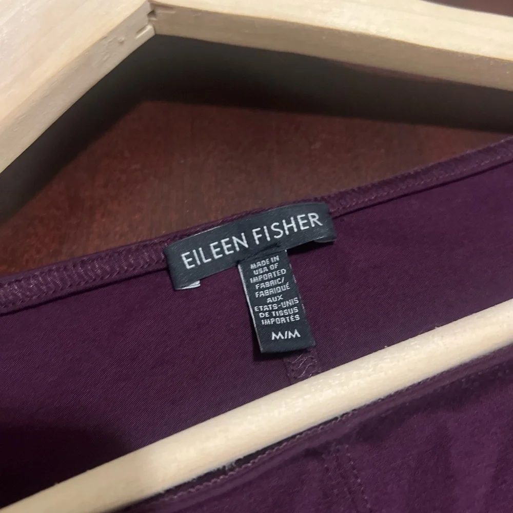 Eileen Fisher Viscose Plum Women’s Classic Style Quality Medium Elevated Basics - Picture 4 of 8